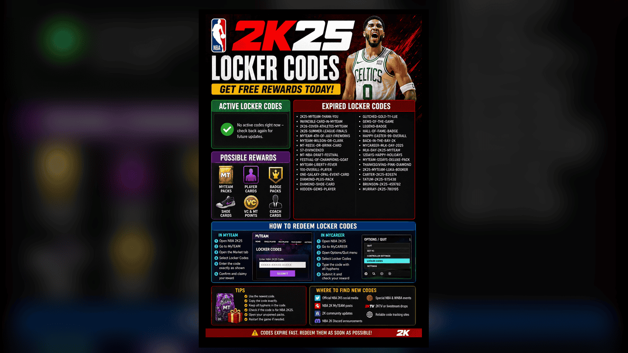 2k25 locker codes