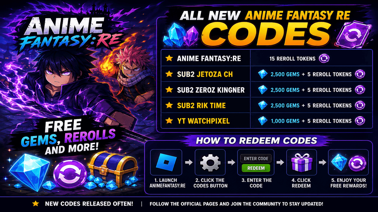 Anime Fantasy Re Codes and Redeem Guide