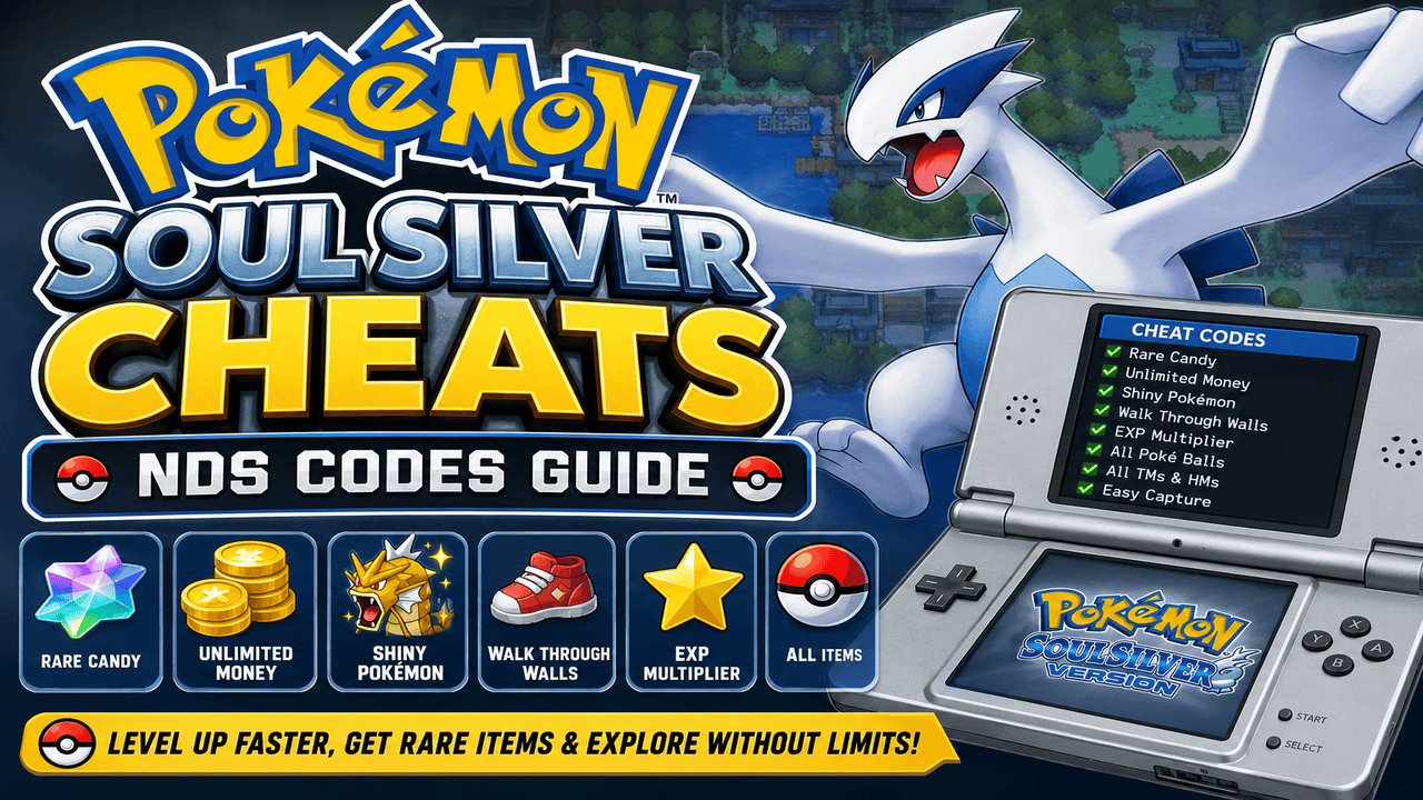 Pokemon Soul Silver cheats NDS codes guide